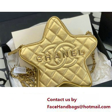 Chanel Lambskin  &  Gold-Tone Metal Star Handbag AS4579 Metallic Gold 2023